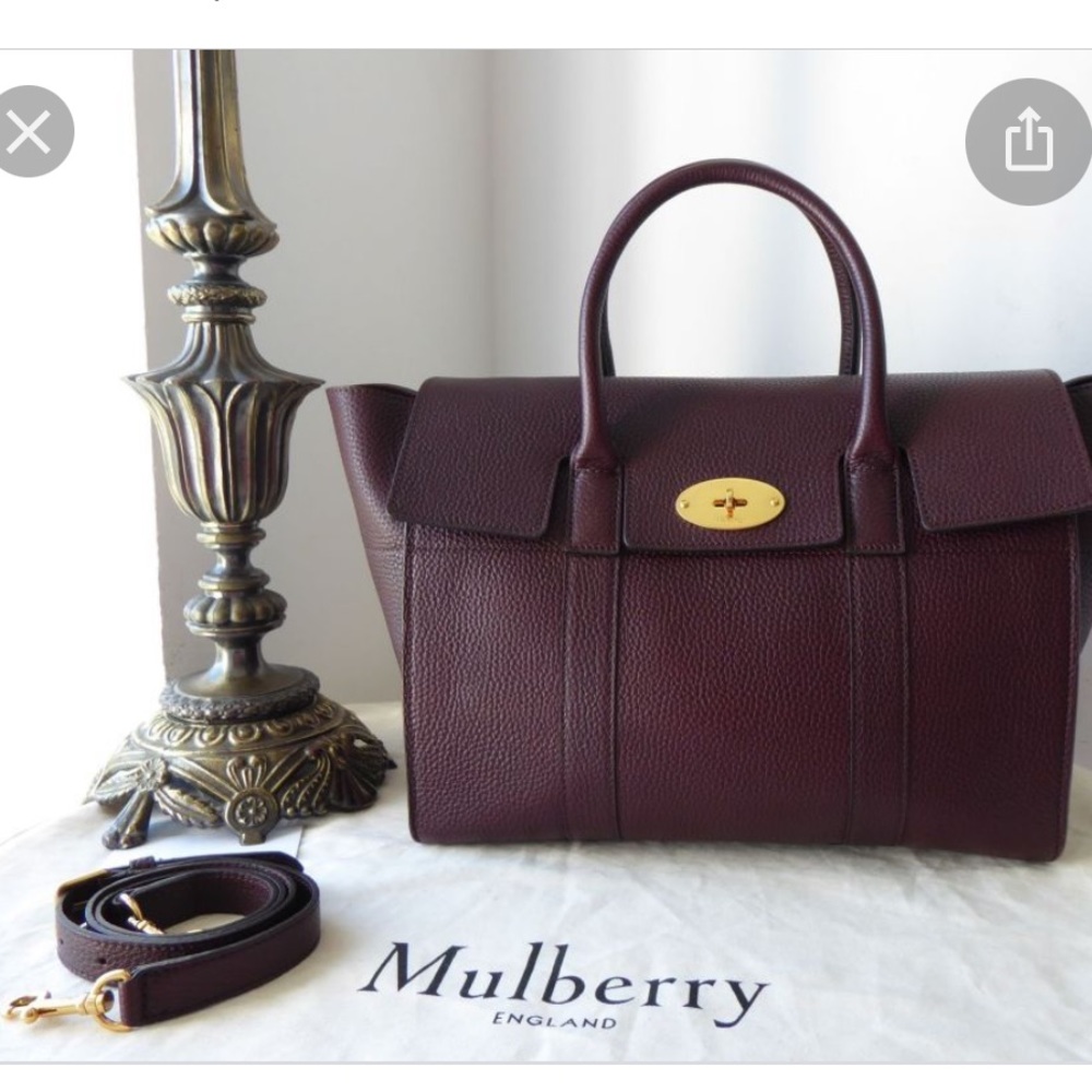 Mulberry England new style Bayswater Oxblood grainy leather w crossbody …